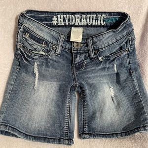 Juniors Hydraulic Bermuda Jean shorts size 0